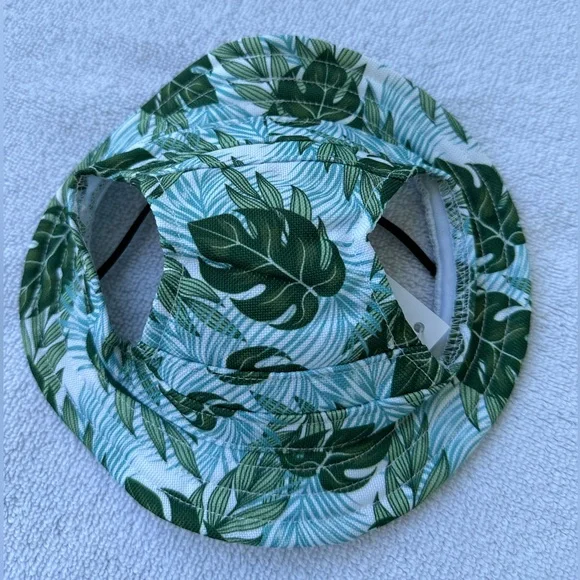 Fresco Dog & Cat Bucket Hat Palm Leaf  Short Brimmed Medium/Large - Picture 3 of 11